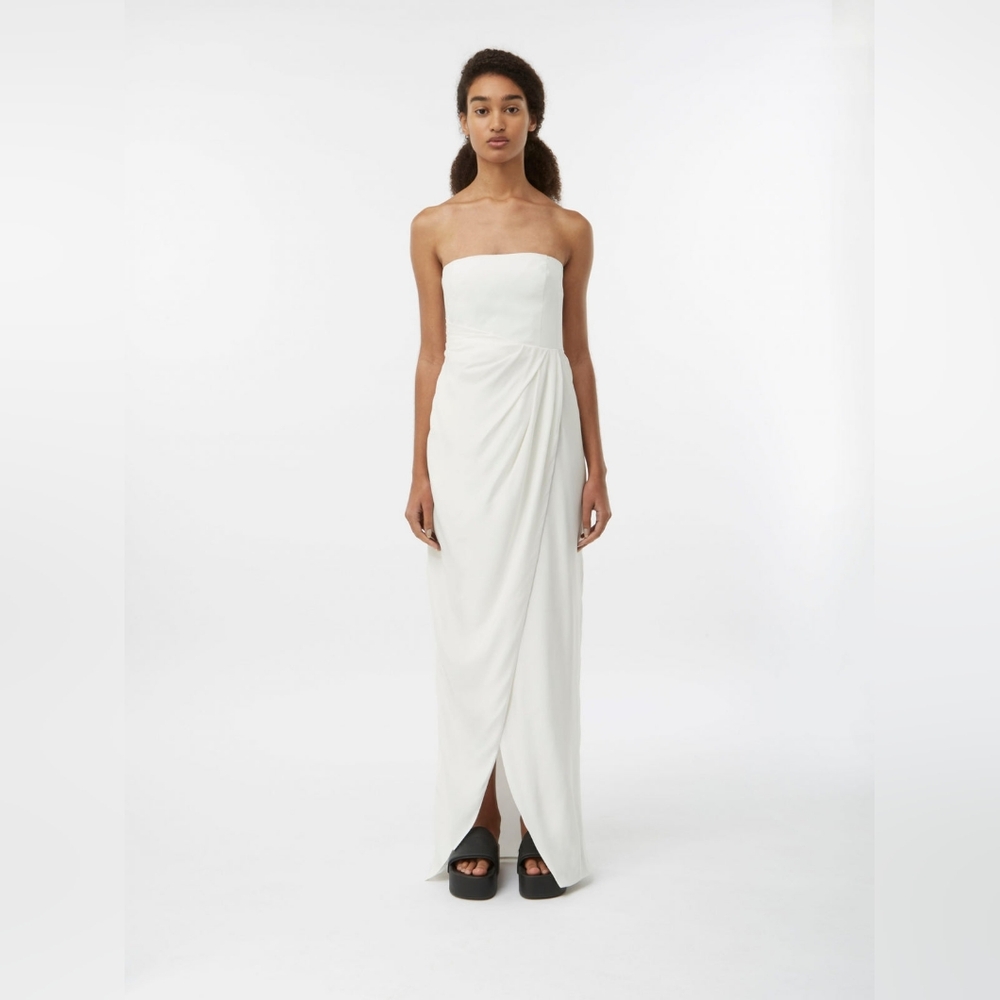 BB2. NWT GAUGE81 LICA LONG STRAPLESS SILK DRESS